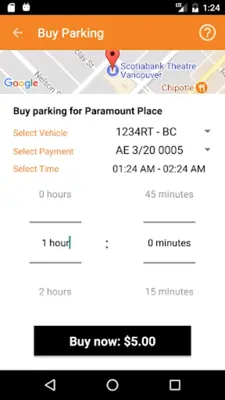 hangTag Park & Go android App screenshot 2